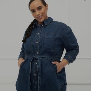 Plus Size Denim Shirt Jacket